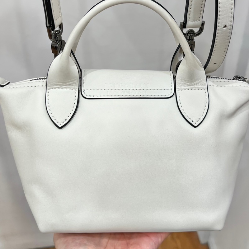 夏日首選《LE PLIAGE XTRA 手提包 XS 白色/亞麻色 - 皮革》-4