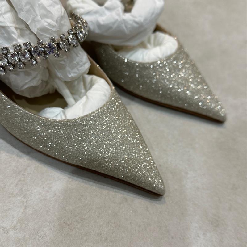 完美婚鞋Jimmy Choo 銀白鑽款 37.5-3