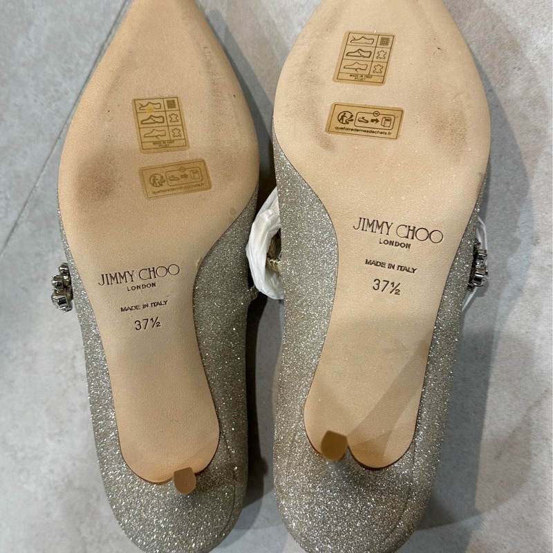 完美婚鞋Jimmy Choo 銀白鑽款 37.5-4