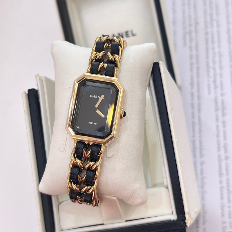 Chanel Premiere 皮穿鏈淺金色首映錶 #S H6951-5