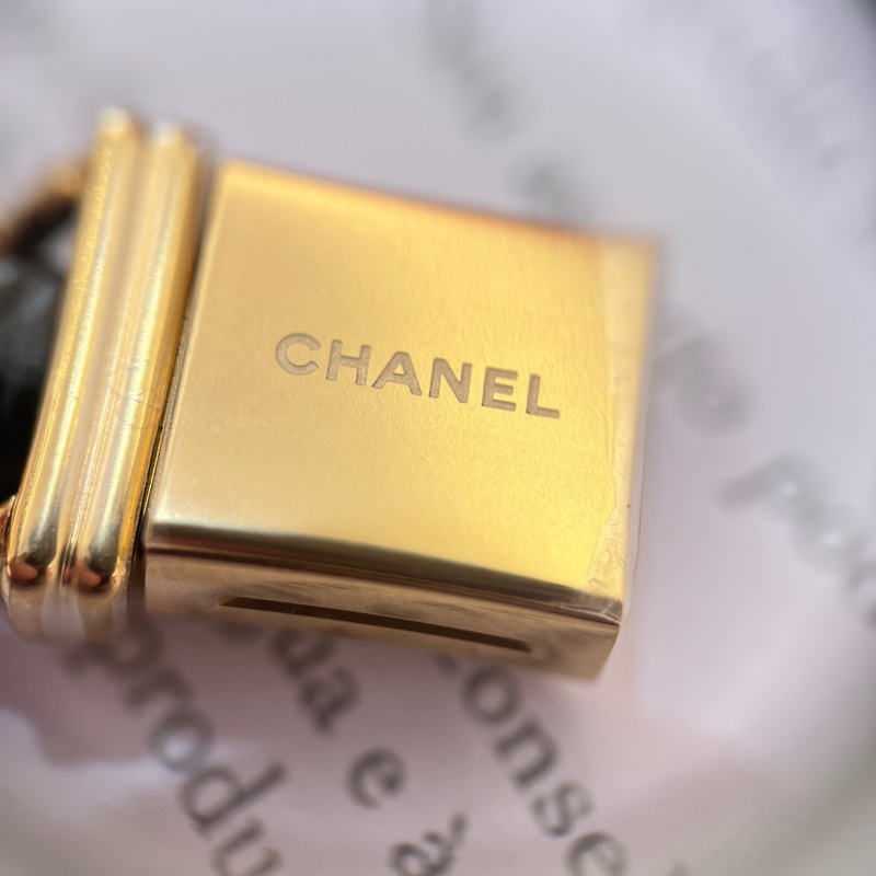 Chanel Premiere 皮穿鏈淺金色首映錶 #S H6951-14