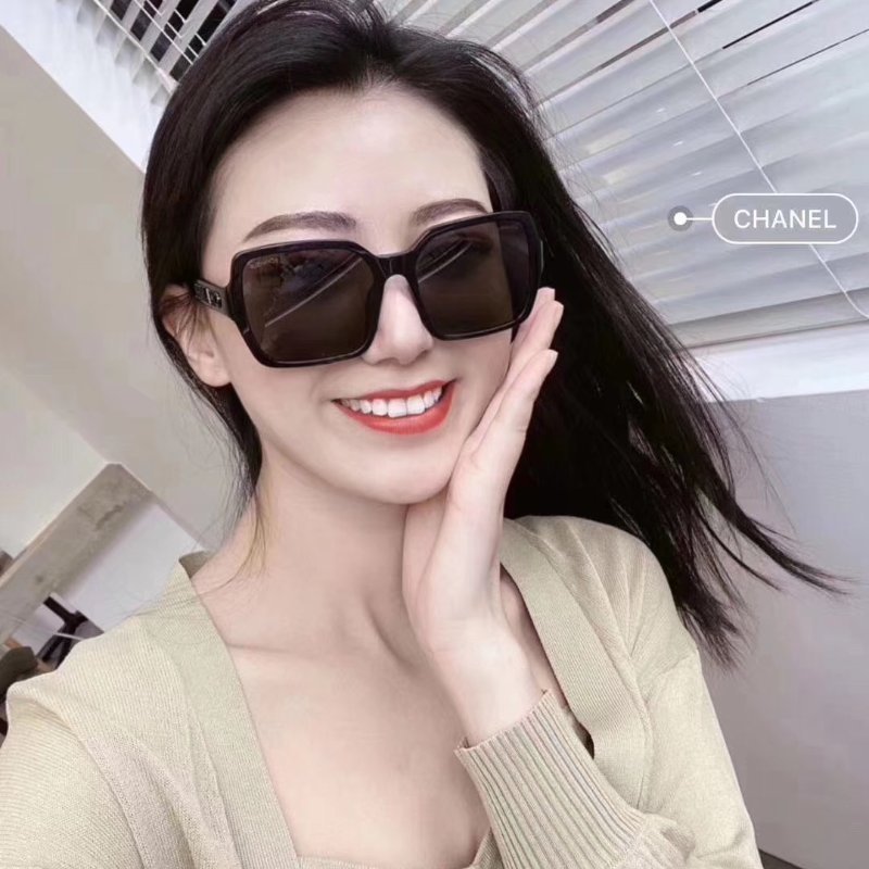 Chanel🖤5408 爆款金字方框墨鏡 全新全配-0
