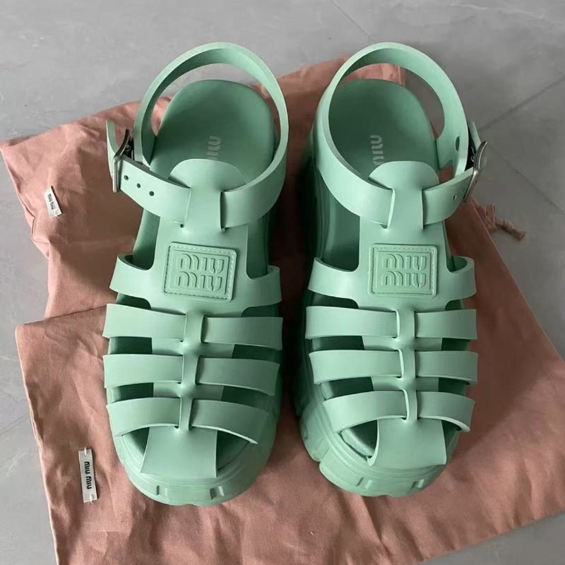Miu Miu 厚底涼鞋 38號 全新 配件防塵袋-0