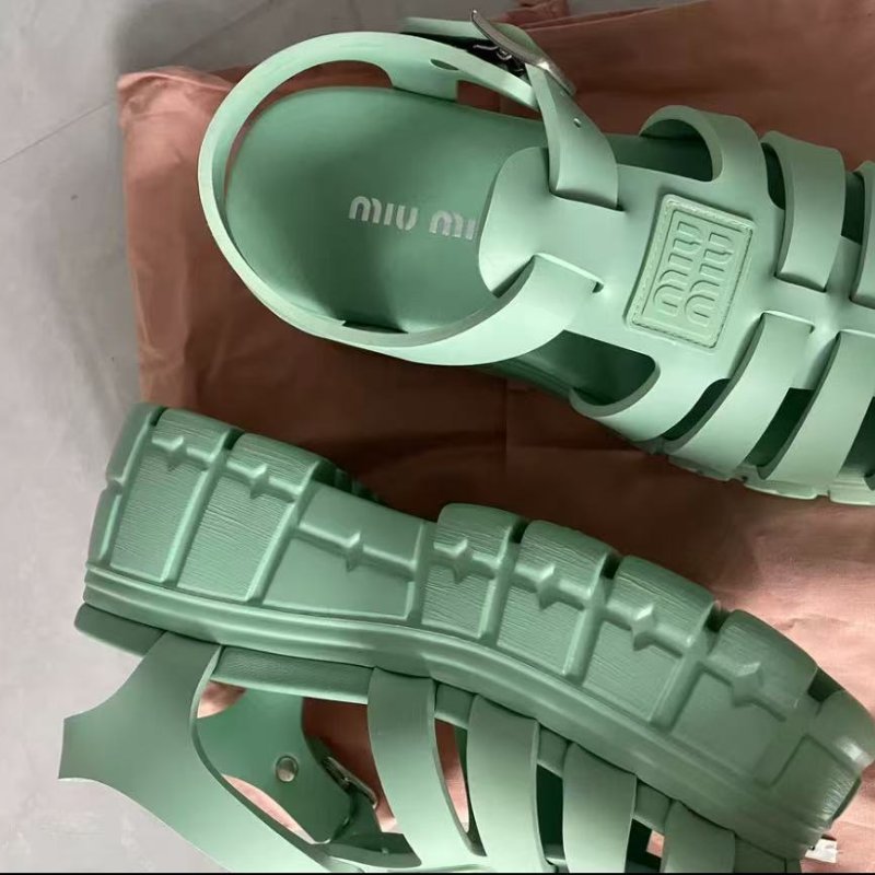 Miu Miu 厚底涼鞋 38號 全新 配件防塵袋-2