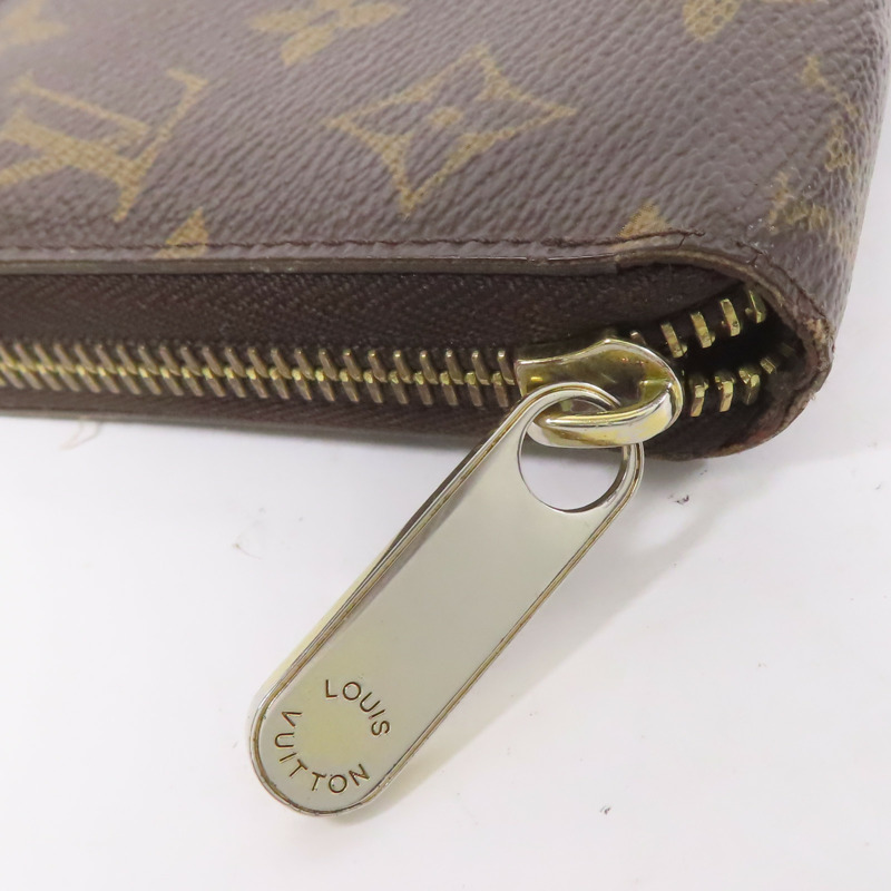 LOUIS VUITTON Monogram Zipper Long Wallet金扣長錢包-10