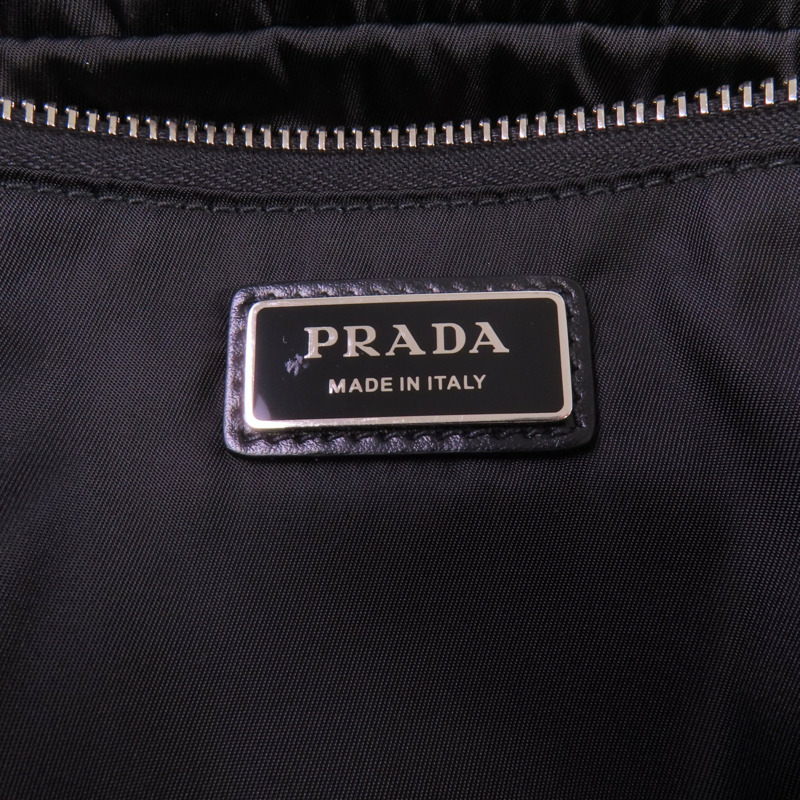 PRADA 尼龍Tessuto銀扣肩背袋-5