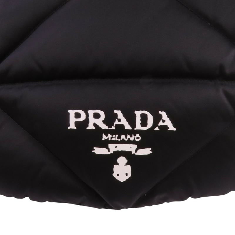 PRADA 尼龍Tessuto銀扣肩背袋-14