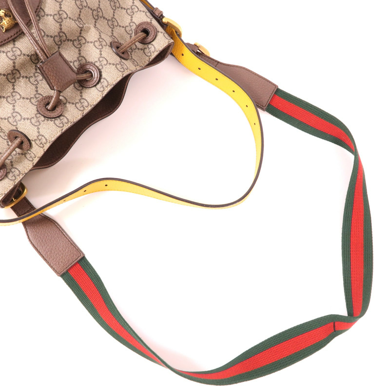 GUCCI 塗層帆布Shoulder Bag金扣手挽肩背兩用袋-7
