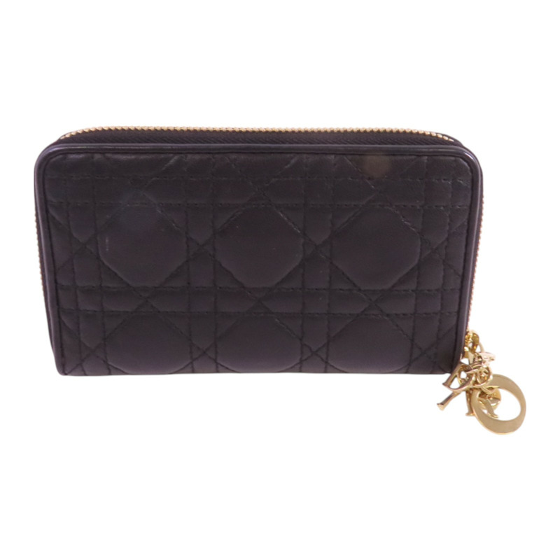 Dior 羊皮皮革Zipper Wallet金扣長錢包-0