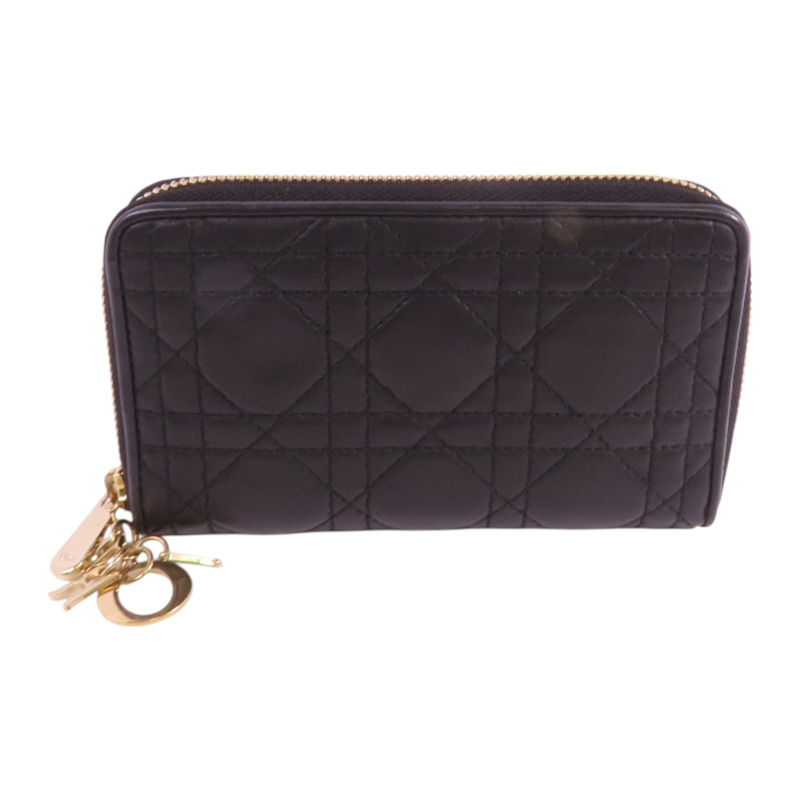 Dior 羊皮皮革Zipper Wallet金扣長錢包-1