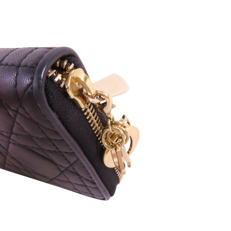 Dior 羊皮皮革Zipper Wallet金扣長錢包-7