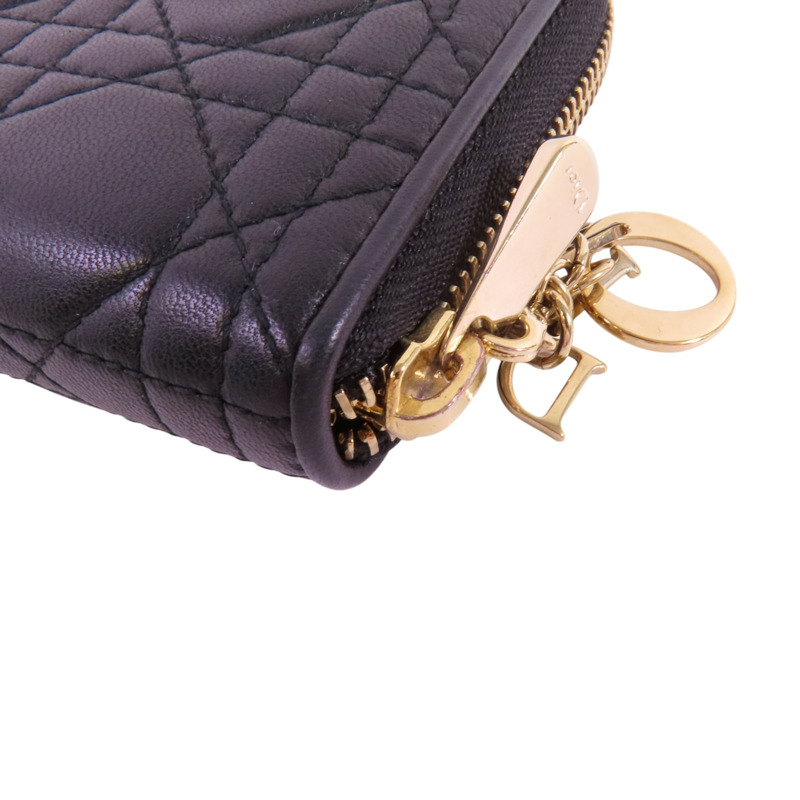 Dior 羊皮皮革Zipper Wallet金扣長錢包-10