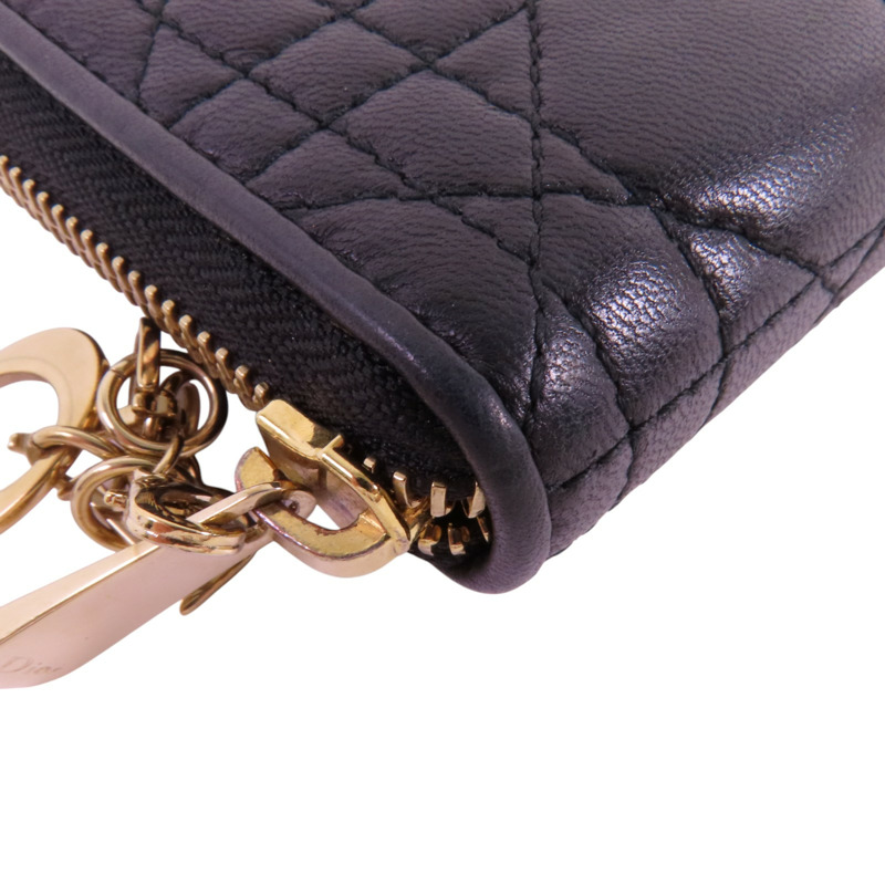 Dior 羊皮皮革Zipper Wallet金扣長錢包-11