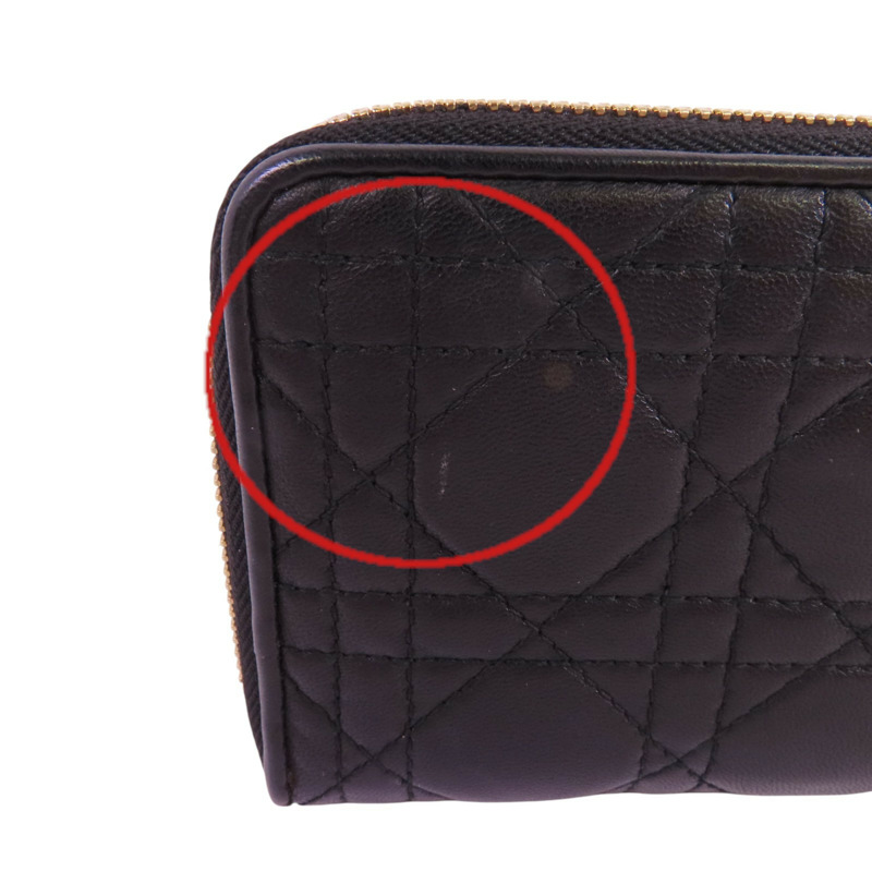 Dior 羊皮皮革Zipper Wallet金扣長錢包-15