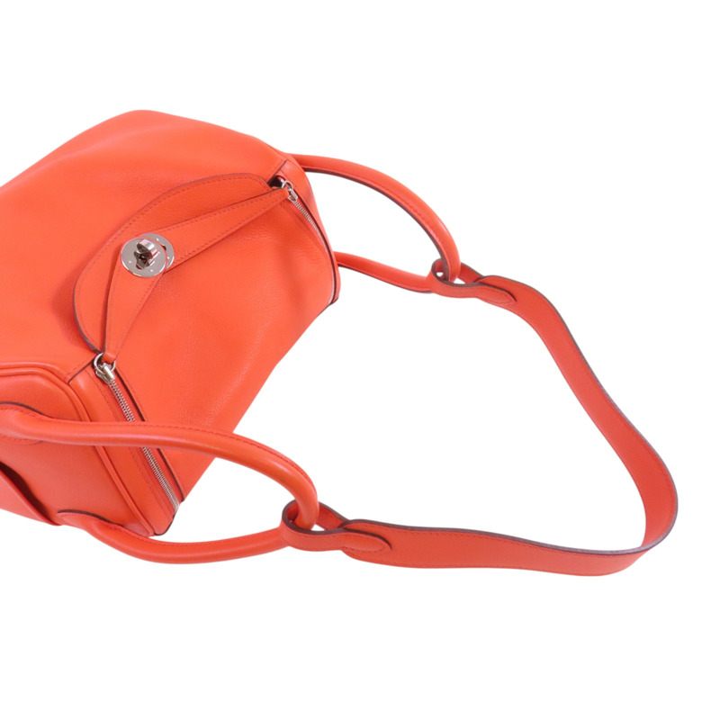 HERMES Evercolor皮革Lindy 26銀扣肩背袋-7