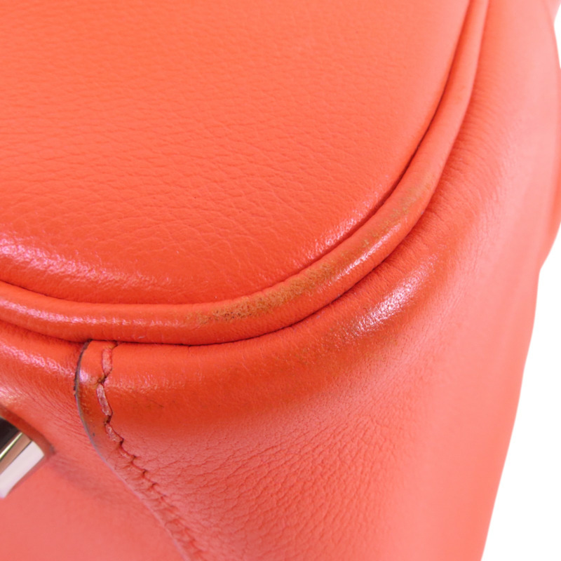 HERMES Evercolor皮革Lindy 26銀扣肩背袋-11