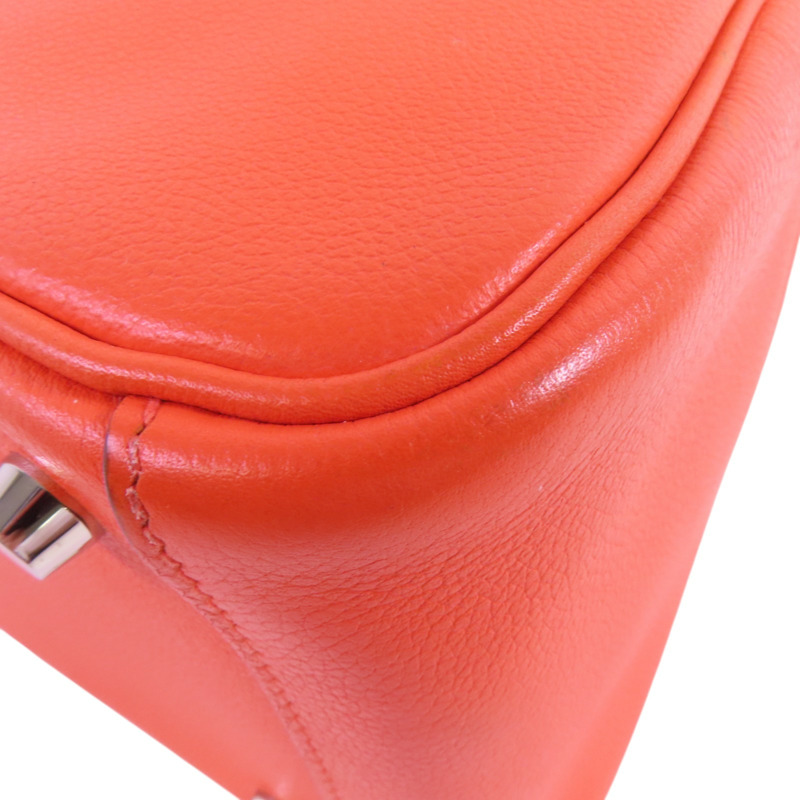 HERMES Evercolor皮革Lindy 26銀扣肩背袋-13