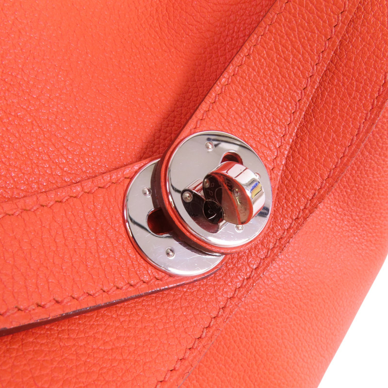 HERMES Evercolor皮革Lindy 26銀扣肩背袋-14