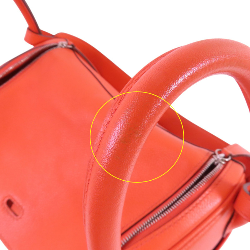HERMES Evercolor皮革Lindy 26銀扣肩背袋-15