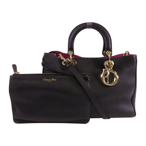 Dior 牛皮皮革Diorissimo金扣手挽肩背兩用袋