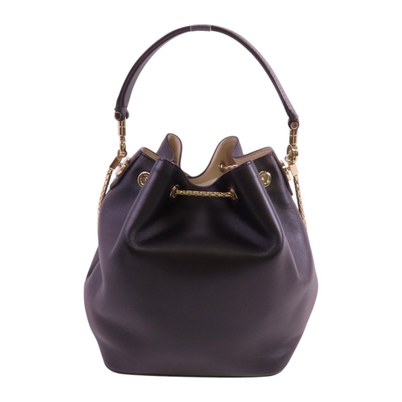 BVLGARI 牛皮皮革Chain Shoulder Bag金扣手挽肩背兩用袋-1