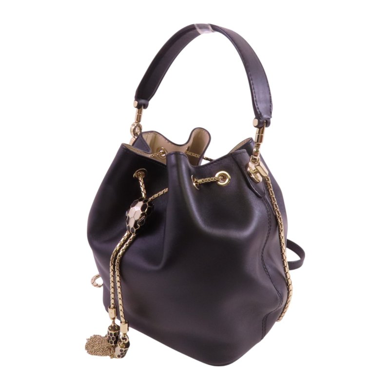 BVLGARI 牛皮皮革Chain Shoulder Bag金扣手挽肩背兩用袋-2