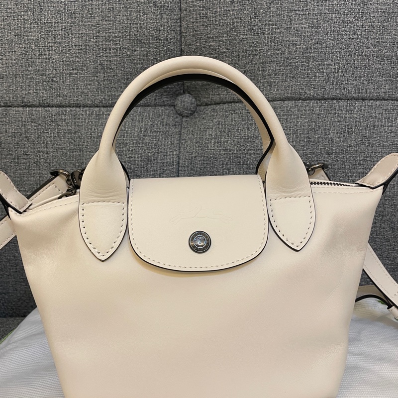 LONGCHAMP Le Pliage Xtra XS 奶白色 牛皮 手提包 肩背包-1