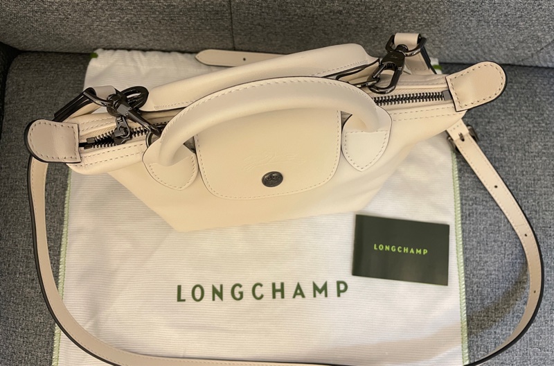 LONGCHAMP Le Pliage Xtra XS 奶白色 牛皮 手提包 肩背包-2