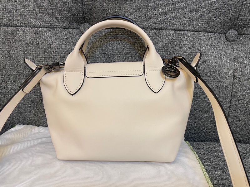 LONGCHAMP Le Pliage Xtra XS 奶白色 牛皮 手提包 肩背包-3