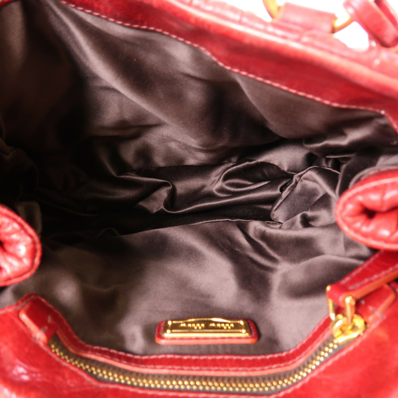Miu Miu 牛皮皮革Shoulder Bag金扣手挽肩背兩用袋-4