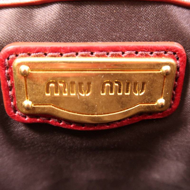 Miu Miu 牛皮皮革Shoulder Bag金扣手挽肩背兩用袋-5