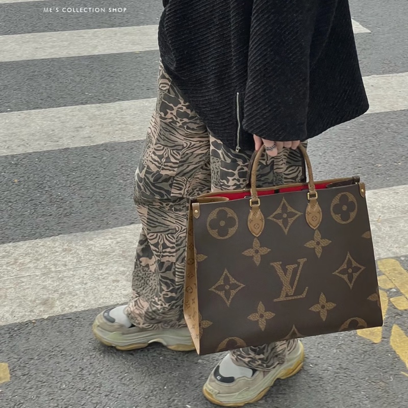 (全新全配💝 晶片款) LV M45320 OnTheGo GM 最新晶片款 托特包-24