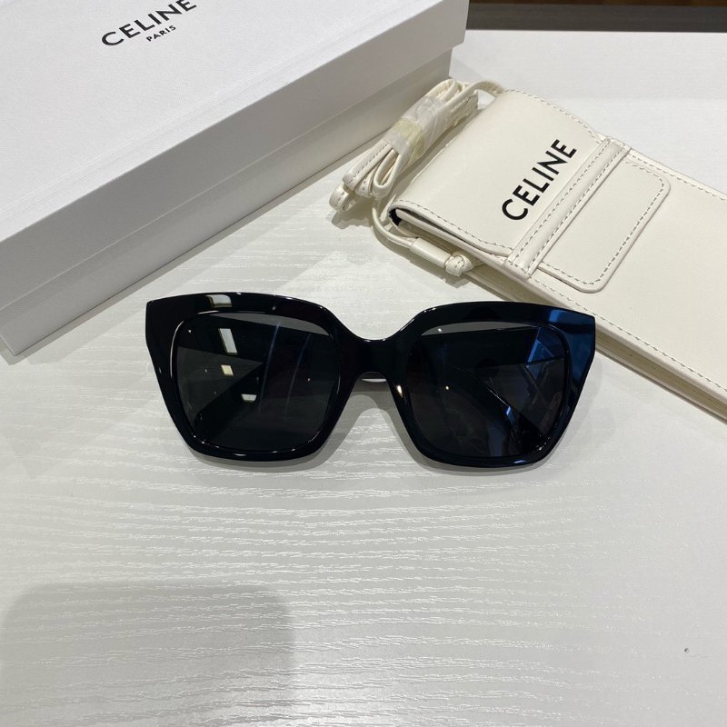 Celine💙爆款黑色字母方框CL40198太陽眼鏡 送手機包 全新全配-1
