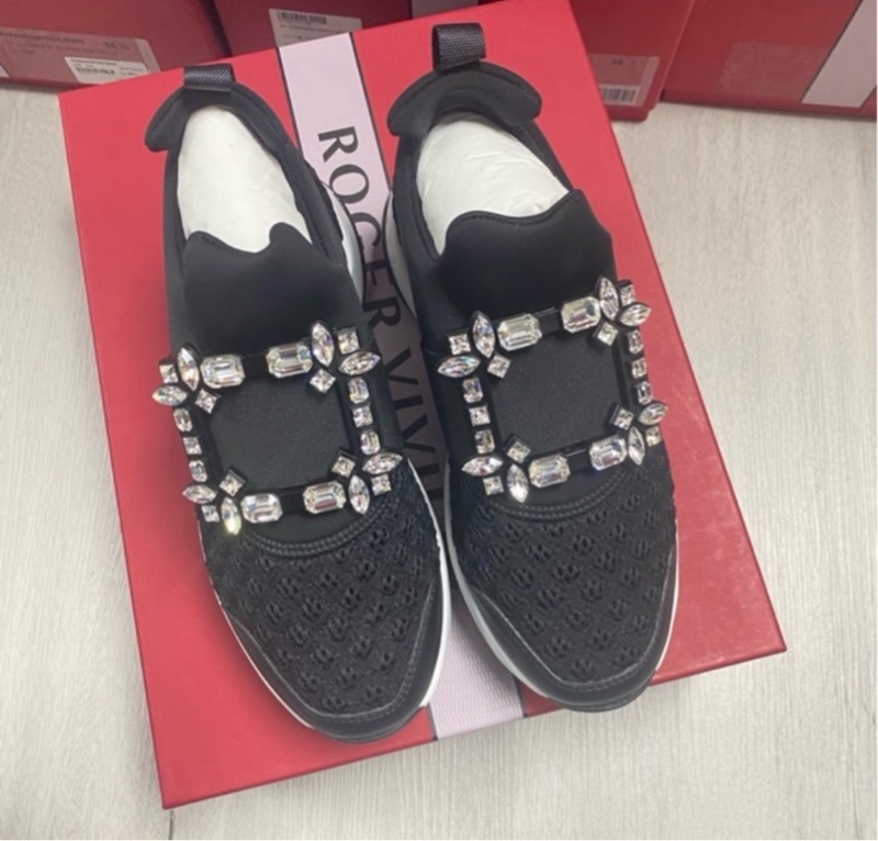 Roger Vivier Viv Run 水晶鑽方釦運動鞋-0