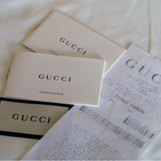 全新古馳經典雙G緹花皮飾邊單柄肩背包 附購買憑證-10