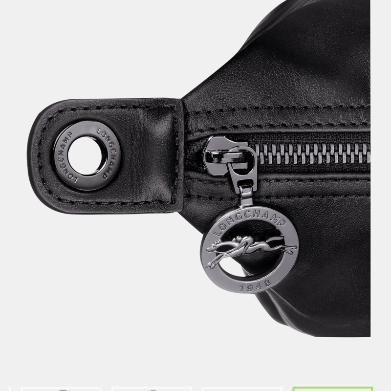 機場購入)Longchamp Le Pliage Xtra Hobo斜背包 黑 羊皮-6