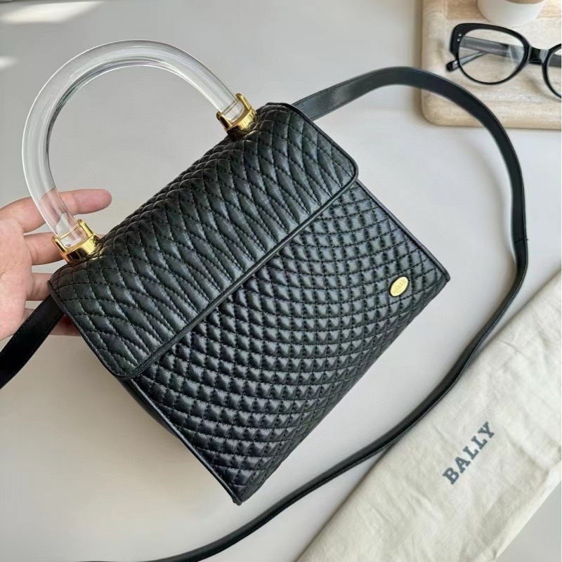 Bally 超稀有水晶柄菱格小香風Kelly❤️-1