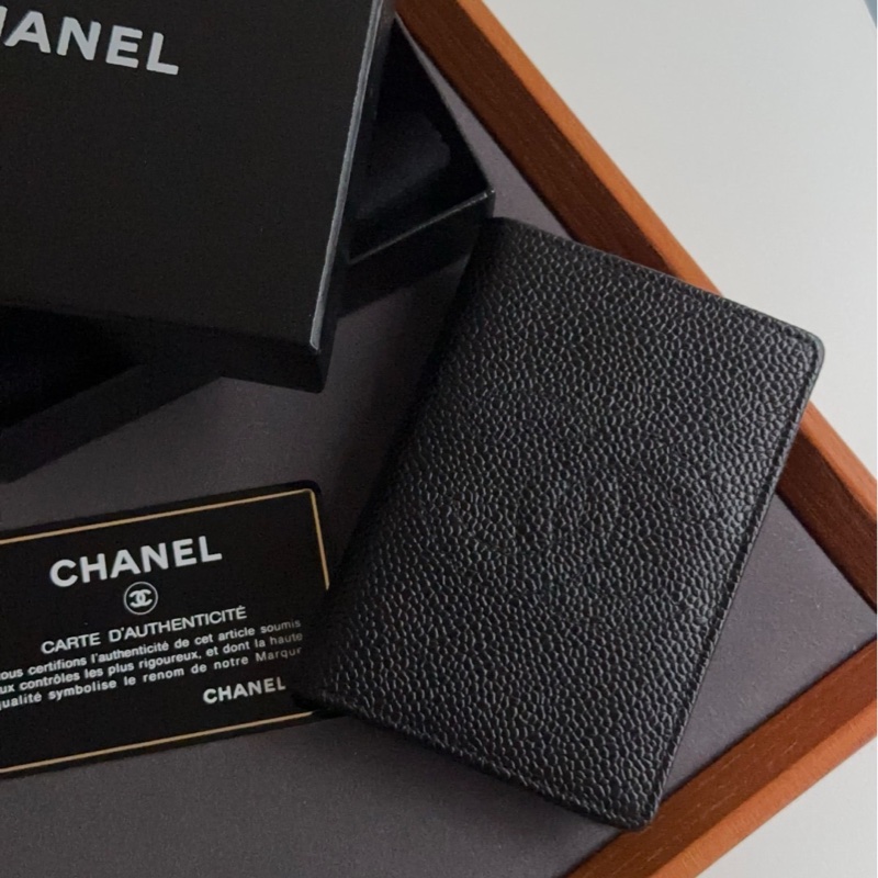 CHANEL 香奈兒 魚子醬牛皮 名片夾 卡片夾-0