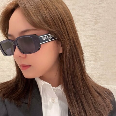 DIOR 深藍拼色文字系列太陽眼鏡