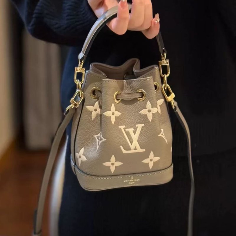 LV 小水桶 nano 大象灰 13*10*16cm 全新 配件購證盒子塵袋-0