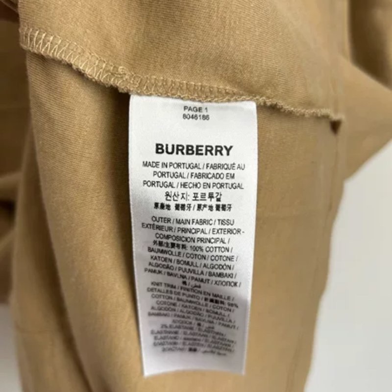 Burberry棕色短袖t恤 僅試穿 尺寸M 胸圍118 衣長74-4