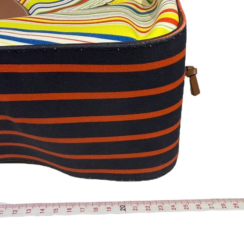 【美收精品】LOEWE 混色條紋手提包 B-185【隔月月中將轉賣至日本 上架期限30天】-18