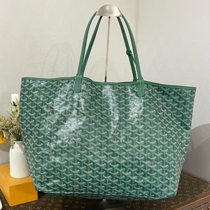 goyard戈雅老花托特绿色大号单肩包手提包-1