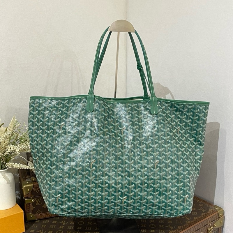 goyard戈雅老花托特绿色大号单肩包手提包-2