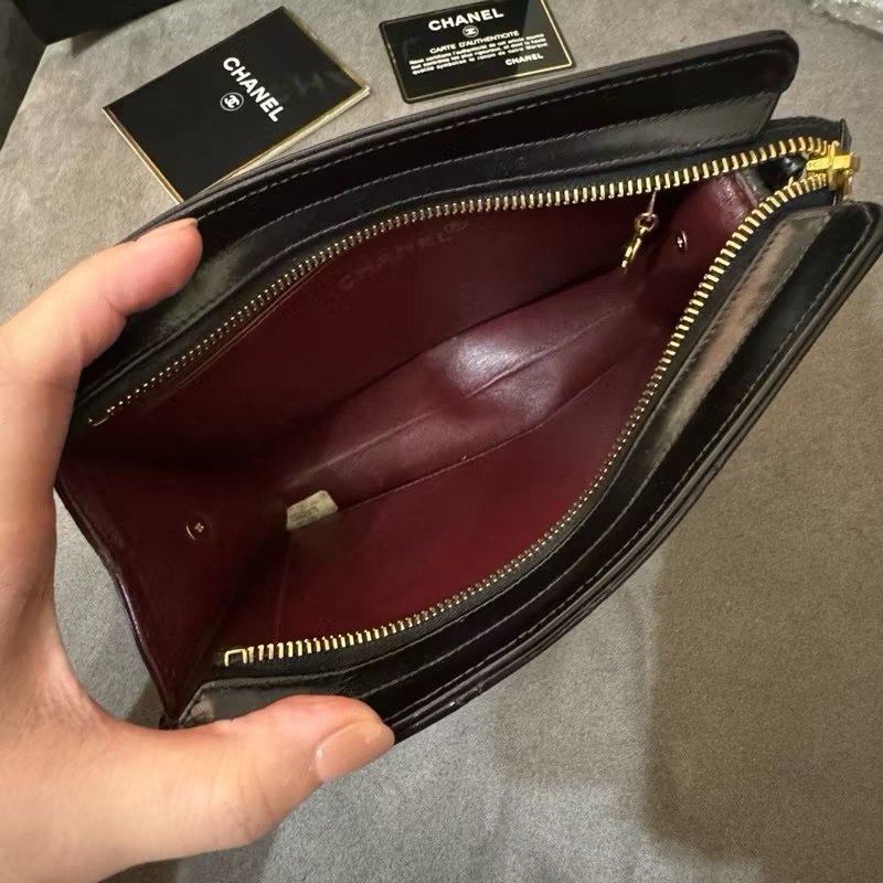 香奈兒 老香 Chanel vintage 手拿包 斜背包 鏈條包 古董包,極新-4