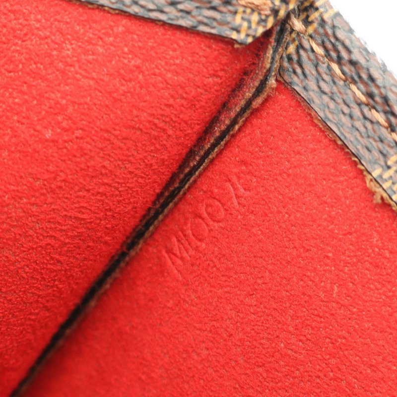 LOUIS VUITTON Sac Plat Damier Ebene 手提包 N51140 PVC 塗層帆布皮革棕色二手女士包-4