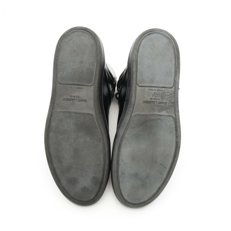 SAINT LAURENT PARIS 運動鞋 417850 皮革 黑色 二手 男款-3