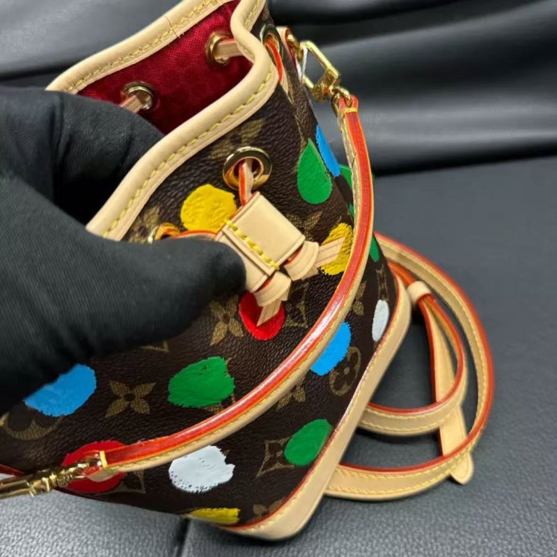 Louis Vuitton 草間彌生波點 nano noe 小水桶包 配件購證 防塵袋 盒子-1
