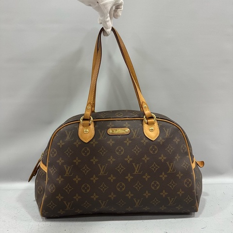 LV m95566 老花金牌金釦肩背包 保齡球包