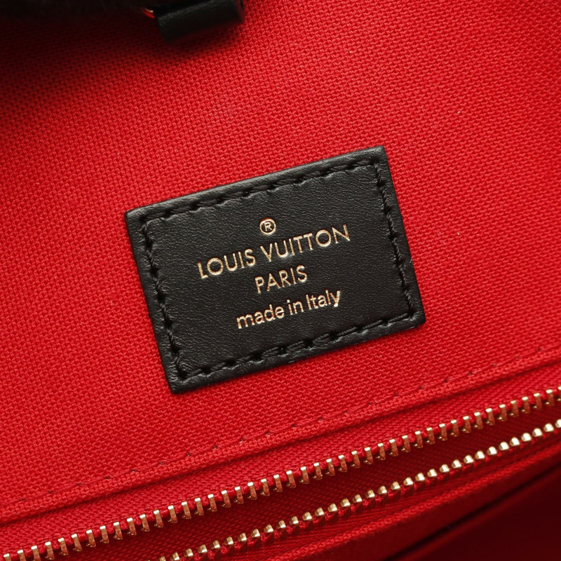 LOUIS VUITTON On the Go MM Monogram Giant Reverse 托特包 M45321 PVC 塗層帆布皮革棕色米色二手-3